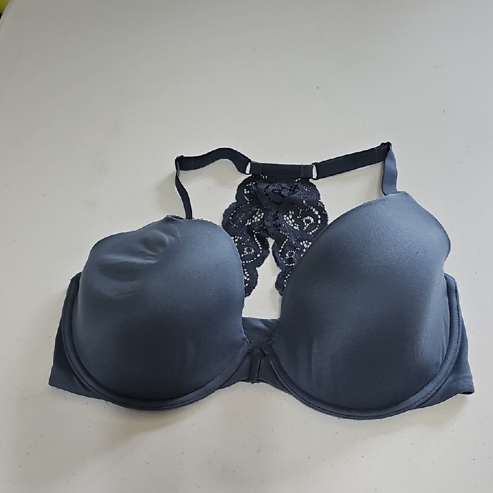 Elegant Gray Lace Women's Bra